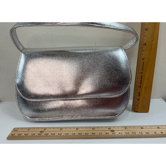 Vintage Silver Metallic Shoulder Bag By Creations International 2t - Picture 4 of 7